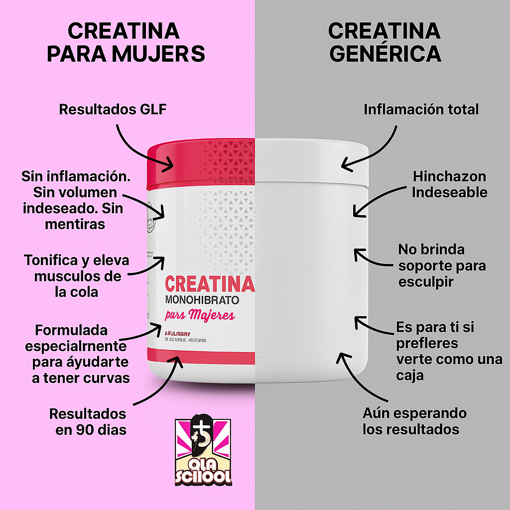 Creatina 3 en 1 Para Mujeres con Colágeno - Women School™